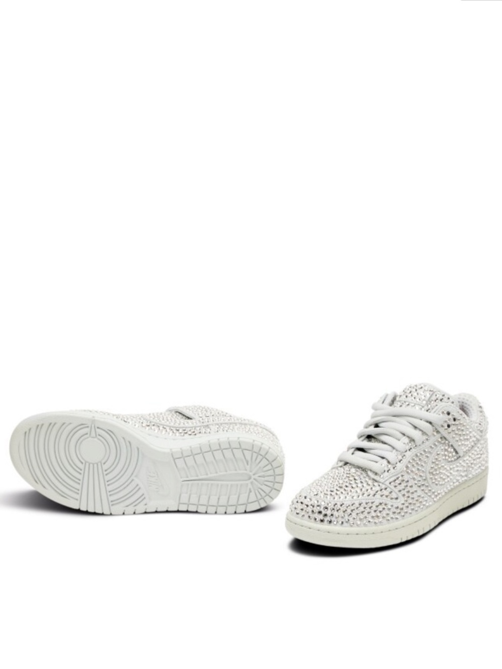 NWT Cactus Plant Flea Market x Swarovski x Nike Dunk Low 'Pure Platinum' Sneaker - Picture 3 of 14